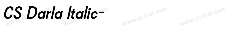 CS Darla Italic字体转换 CS Darla Italic字体转换